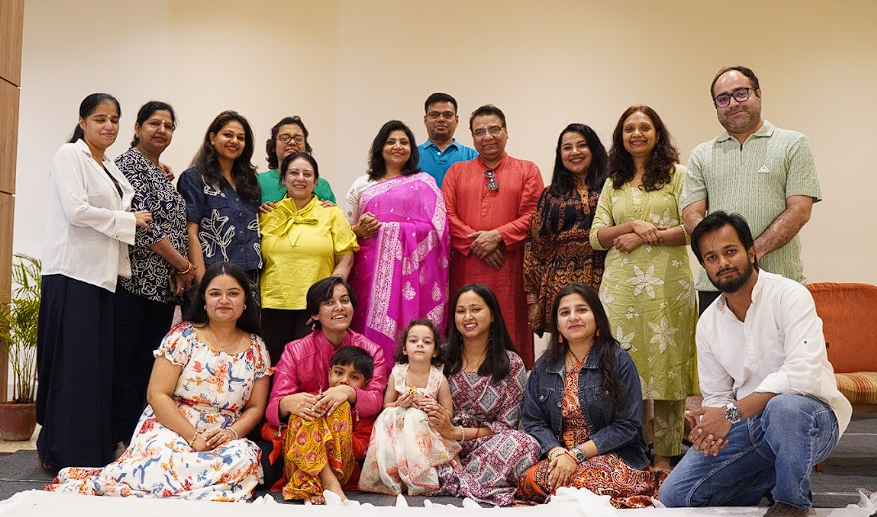 Full retreat family group portrait